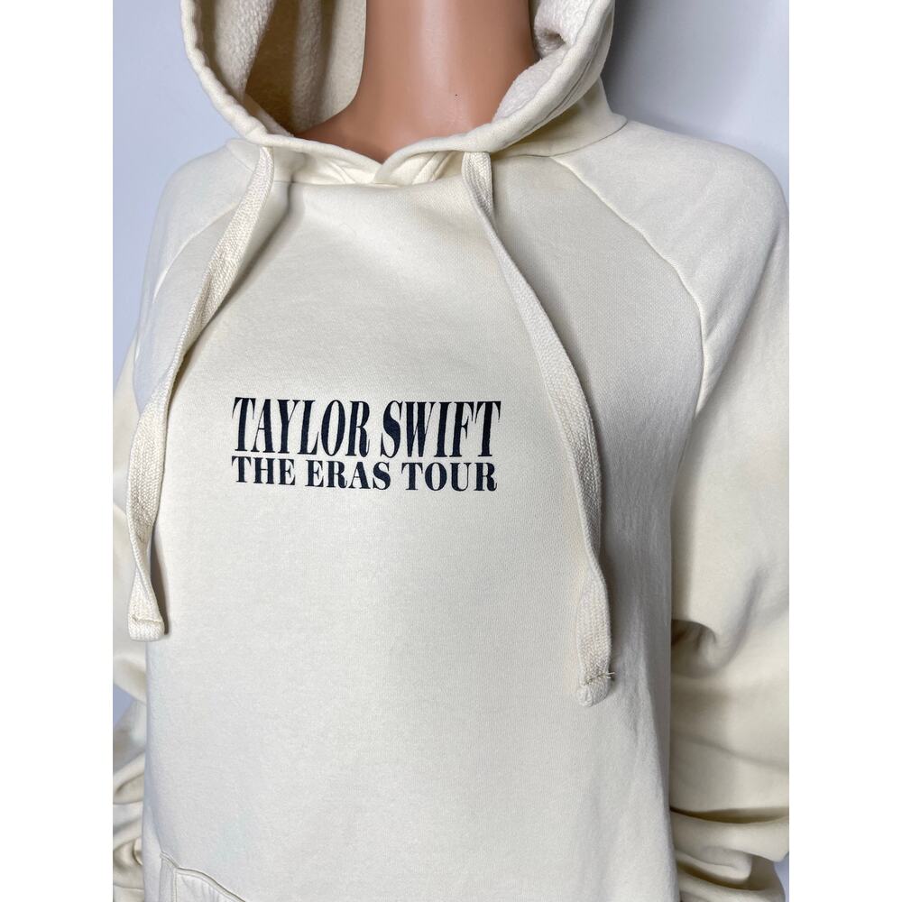 Taylor Swift The Eras Tour Graphic Hoodie size XSmall Cream - Picture 4 of 9
